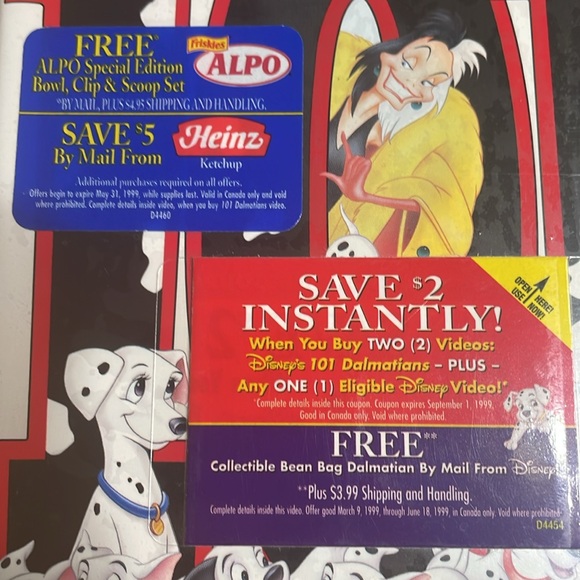 Factory sealed Disney 101 Dalmatians VHS - Picture 3 of 7